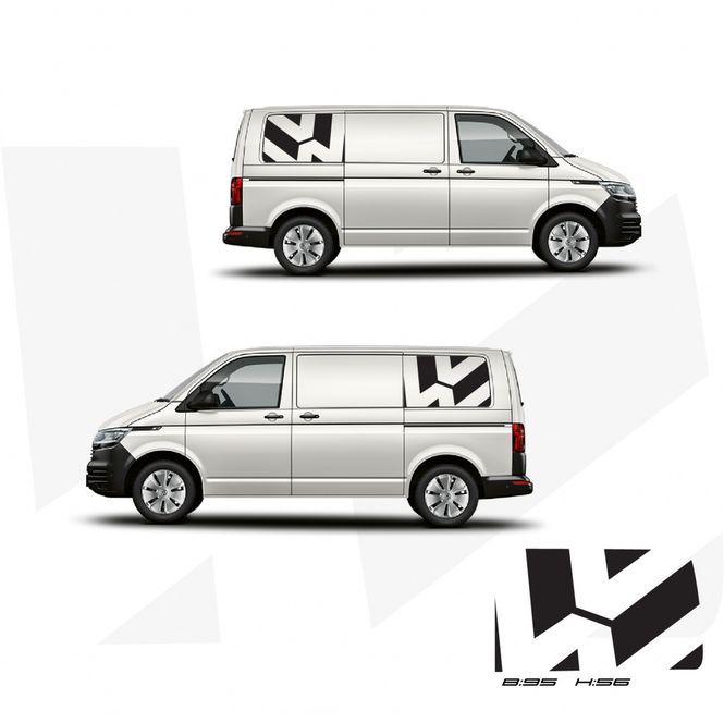 Hovedbilde VW Transporter side logo 2 stk